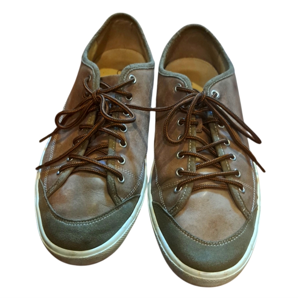 Cole Haan/Nike Air Brown Low Profile Leather Sneakers Size 12